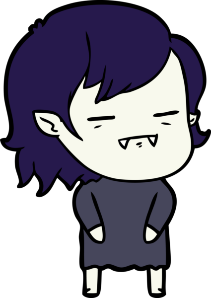 Bir insan tarafından çizilmiş ölümsüz vampir kız çizgi filmi.