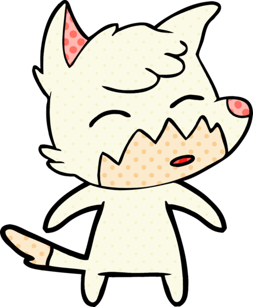 bir insan tarafından çizilmiş tilki çizgi filmi