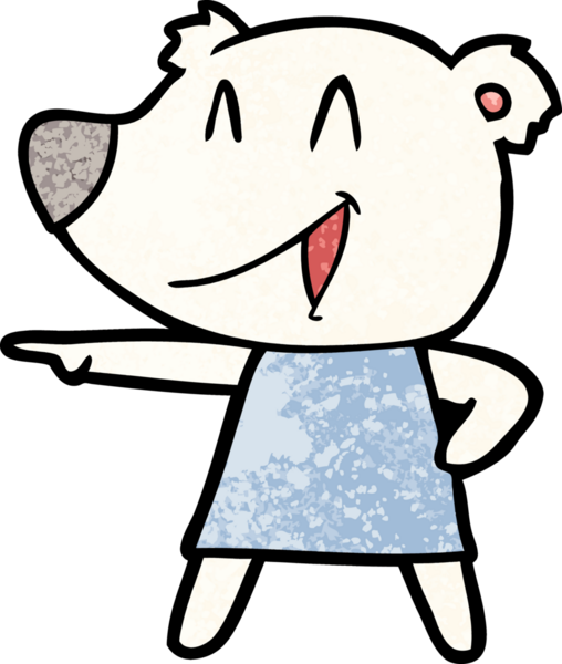 Bir insan tarafından çizilmiş kutup ayısı karikatürü