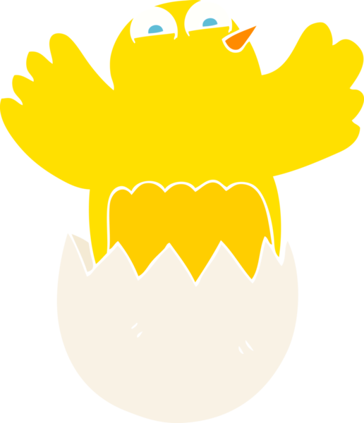 Bir insan tarafından çizilen yumurtanın düz renk çizimi