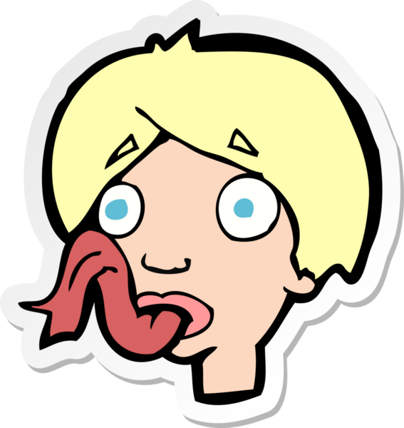 Bir insan tarafından çizilmiş bir karikatür kafasının çıkartması.