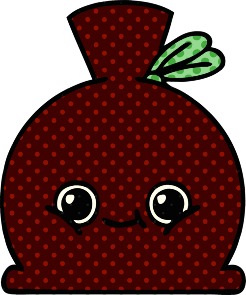 Bir insan tarafından çizilmiş bir çuval karikatürü.