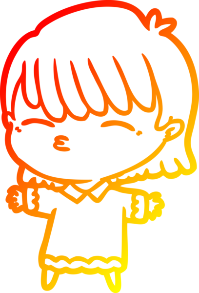 Bir insan tarafından çizilmiş bir karikatür kadın çizimi