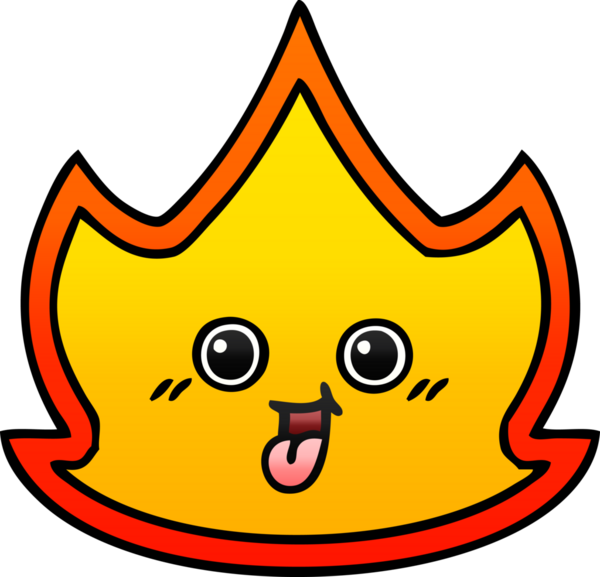 Bir insanın çizdiği ateşin gölgeli çizgi filmi.