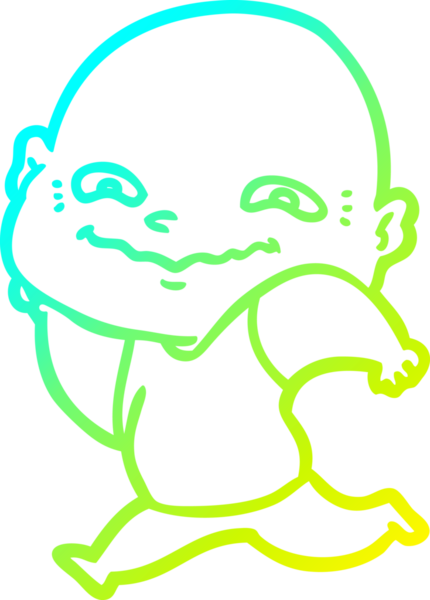 Bir insan tarafından çizilmiş ürpertici bir çizgi film çizimi.