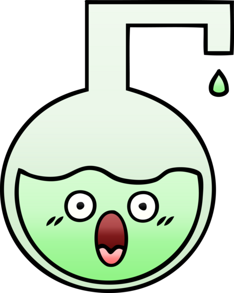 Bir insan tarafından çizilen bilimsel bir deneyin gölgelenmiş karikatürü.