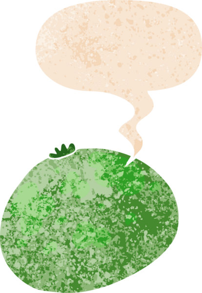 bir insan tarafından çizilmiş grunge sıkıntılı retro tarzı ile konuşma baloncuğu ile çizgi film kabağı