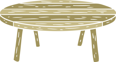 bir insan tarafından çizilmiş düz renkli çizgi film tablosu