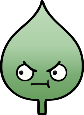 Bir insan tarafından çizilmiş dışavurumsal yaprağın gölgelenmiş çizimi