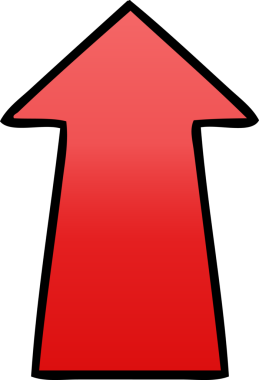 bir insan tarafından çizilmiş gölgelenmiş garip çizgi film oku