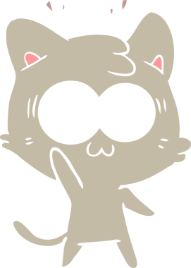 Bir insan tarafından çizilmiş düz renkli çizgi film.