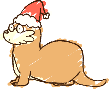 Bir insan tarafından çizilen Noel Su Samuru Tebeşiri