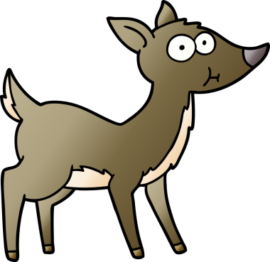 Bir insan tarafından çizilmiş karikatür geyiği