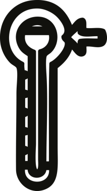 Bir insan tarafından çizilen yüksek sıcaklık simgesi