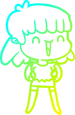 Bir insan tarafından çizilmiş bir karikatür kadın çizimi.