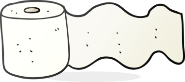 Bir insan tarafından çizilmiş serbest çizim tuvalet kağıdı.