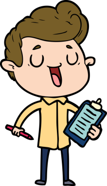 Bir insan tarafından çizilmiş mutlu çizgi film adamı.