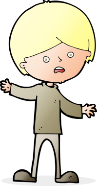 Bir insan tarafından çizilmiş mutsuz çocuk çizgi filmi.