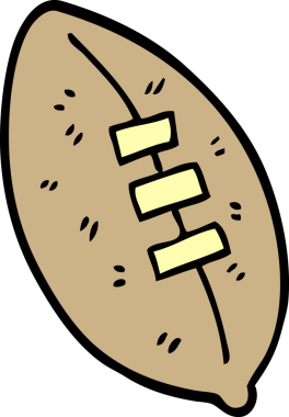 Bir insan tarafından çizilmiş karalama futbolu.