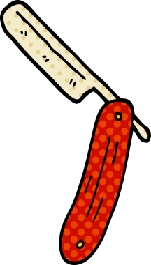 Çizgi film karalamaları bir insan tarafından çizilmiş boğazı kesiyor.