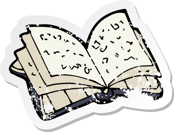 Bir insan tarafından çizilmiş açık bir çizgi filmin gerilimli retro yapıştırması