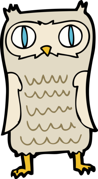 bir insan tarafından çizilmiş bir baykuş.