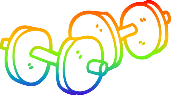 Bir insan tarafından çizilmiş bir çift dambılın gradyan çizimi.