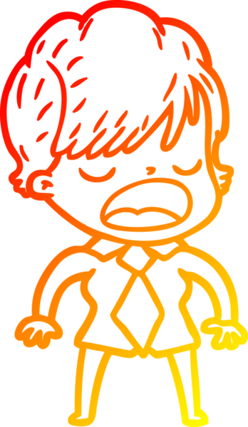 Bir insan tarafından çizilmiş bir karikatür kadın çizimi.