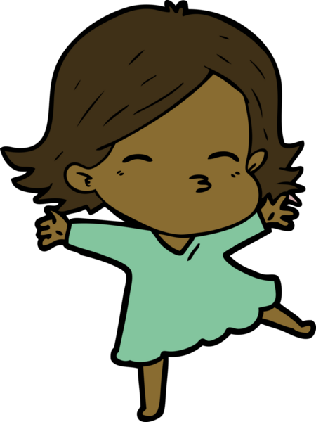 Bir insan tarafından çizilmiş karikatür kadın.