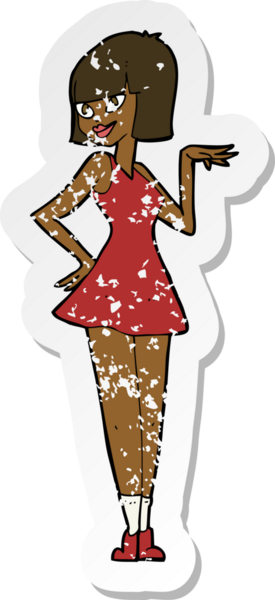 Bir insan tarafından çizilmiş bir karikatürün gerilimli çıkartması.