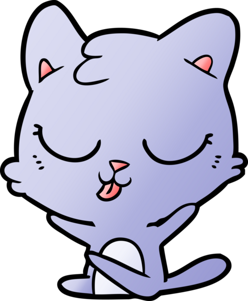 Bir insan tarafından çizilmiş çizgi film kedisi.