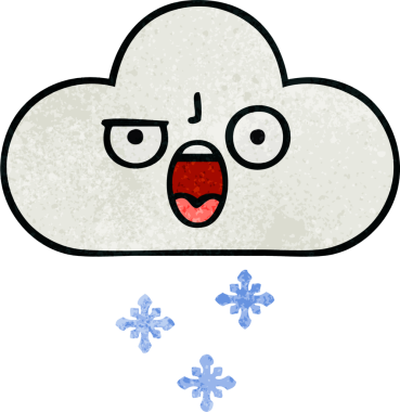 Bir insan tarafından çizilmiş bir kar bulutunun retro grunge dokusu