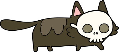 Bir insan tarafından çizilmiş kızgın kedi çizgi filmi.