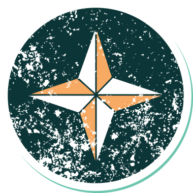 Bir insan tarafından çizilmiş bir yıldızın sembolik dövmeli görüntüsü