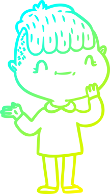 Bir insan tarafından çizilmiş soğuk hava çizgisi.