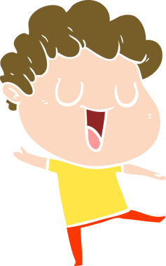 Bir insan tarafından çizilmiş Dan Düz Renkli Çizgi Adam