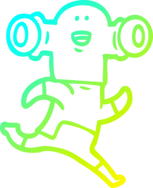 Bir insan tarafından çizilen soğuk hava çizgisi çizimi.