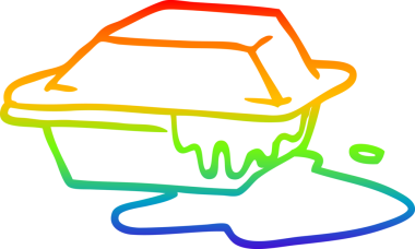 gökkuşağı gradyan çizgi çizimi bir insan tarafından çizilmiş ucuz bir paket