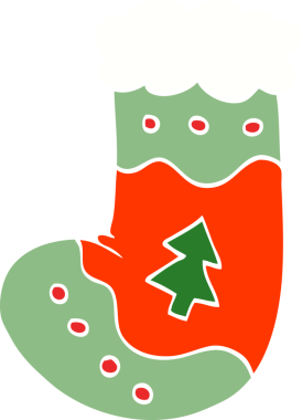 Bir insan tarafından çizilmiş karalama Noel çorabı.