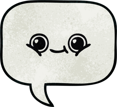 Bir insan tarafından çizilmiş bir konuşma baloncuğunun retro grunge doku karikatürü