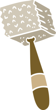 Bir insan tarafından çizilmiş düz renk çizim et çekici