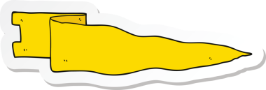 Bir insan tarafından çizilmiş, el sallayan bir karikatür etiketi.