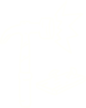 Bir insan tarafından çizilen çekiç tebeşiri