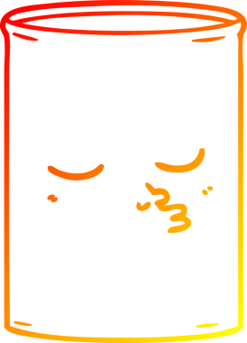 Bir insan tarafından çizilmiş bir çizgi film yağ fıçısının sıcak gradyan çizgisi