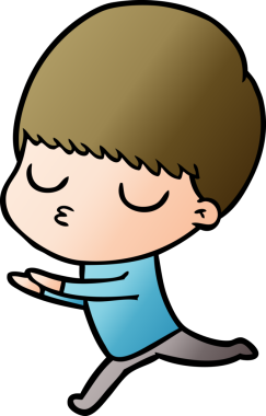 Bir insan tarafından çizilmiş sakin çocuk çizgi filmi.