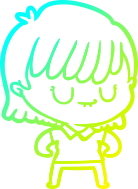 Bir insan tarafından çizilmiş bir karikatür kadın çizimi.