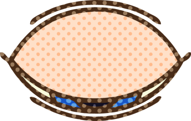 Bir insan tarafından çizilmiş çizgi roman tarzı bir göz.