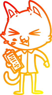 Bir çizgi film satıcısının insan tarafından çizilmiş sıcak çizgi çizimi.