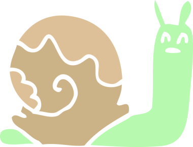 Bir insan tarafından çizilmiş karalama salyangozu.