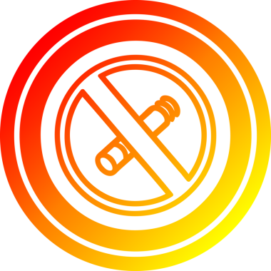 Bir insan tarafından çizilmiş sıcak eğimli dumanlı dairesel simge yok